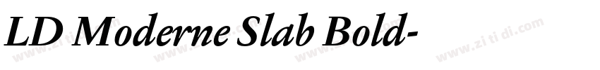 LD Moderne Slab Bold字体转换